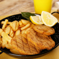 Cotoletta Con Patatine Fritte